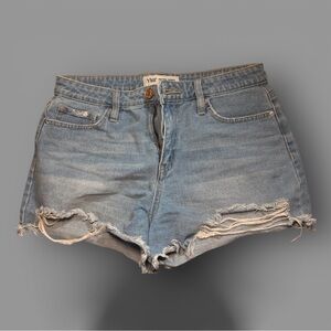 YMI Distressed Light Blue Jean Shorts
